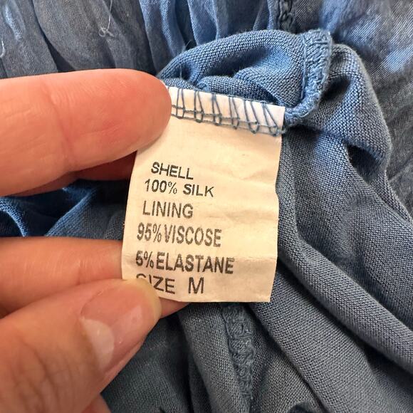 Carla Conti 100% Italian Silk Boho Sleeveless Printed Blouse Size Medium - Picture 8 of 8